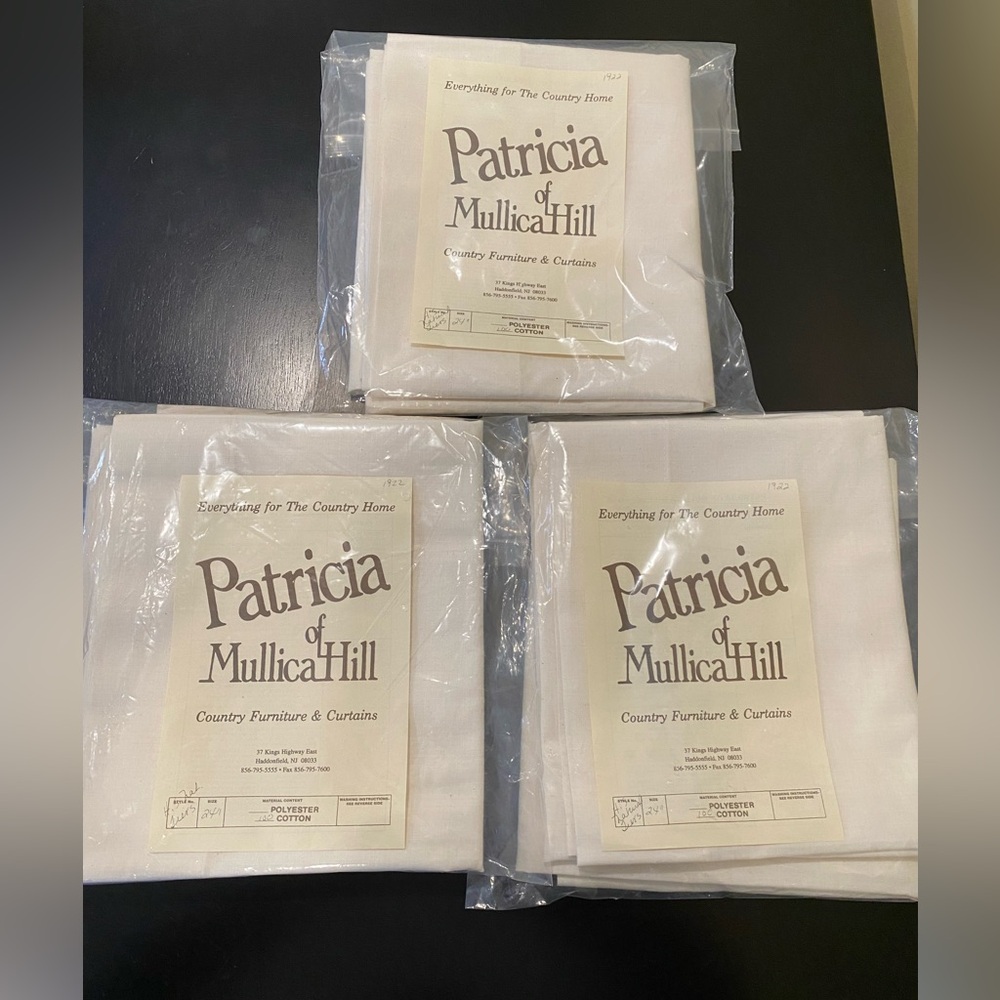 24” Tier Curtains, 3 sets, Natural